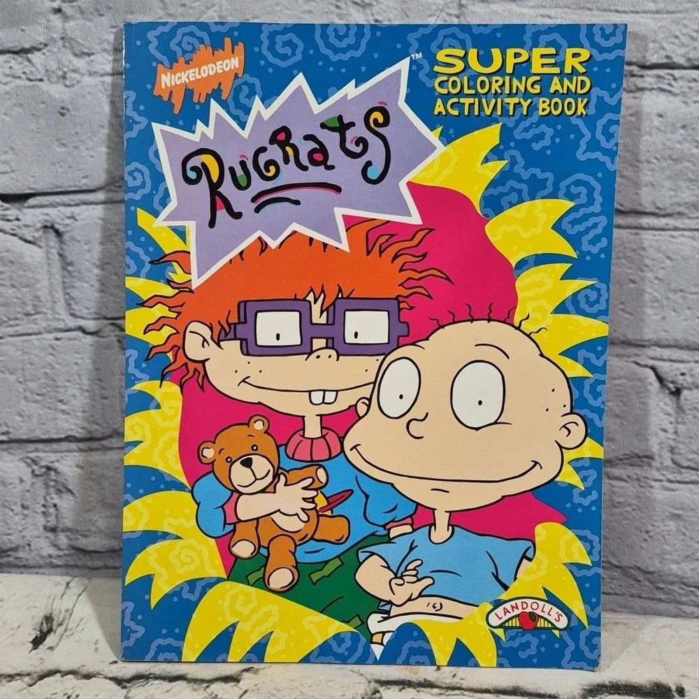 Vintage 1998 RUGRATS Coloring Book Nickelodeon Viacom  Cartoon Chuckie Tommy